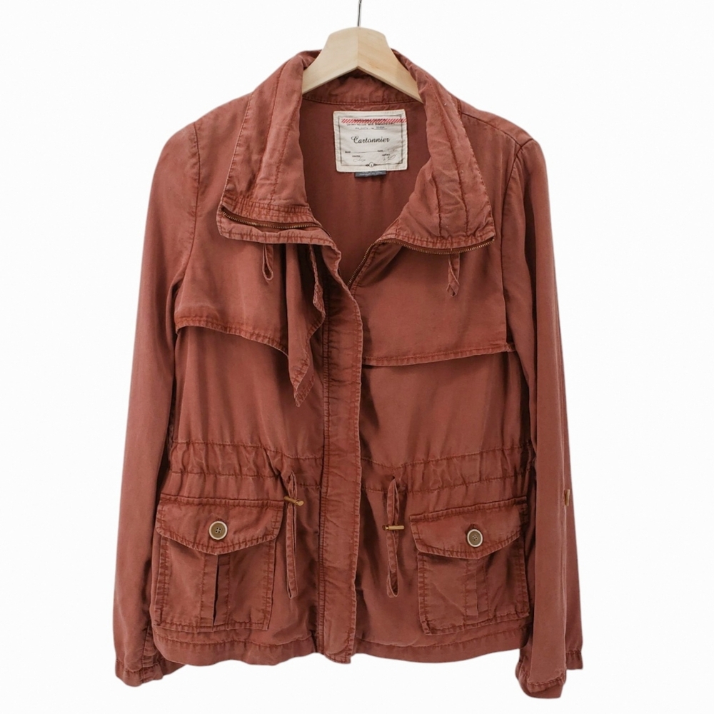 Anthropologie Cartonnier Rust Utility Cargo Jacket Sz 4